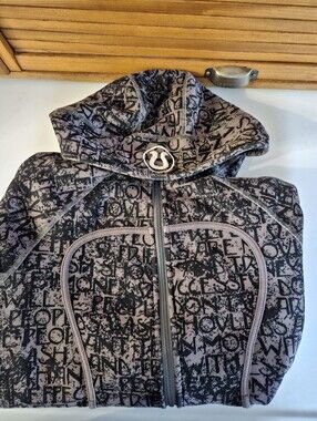 Women's Lululemon Manifesto Script Print Scuba Full Zip Hoodie